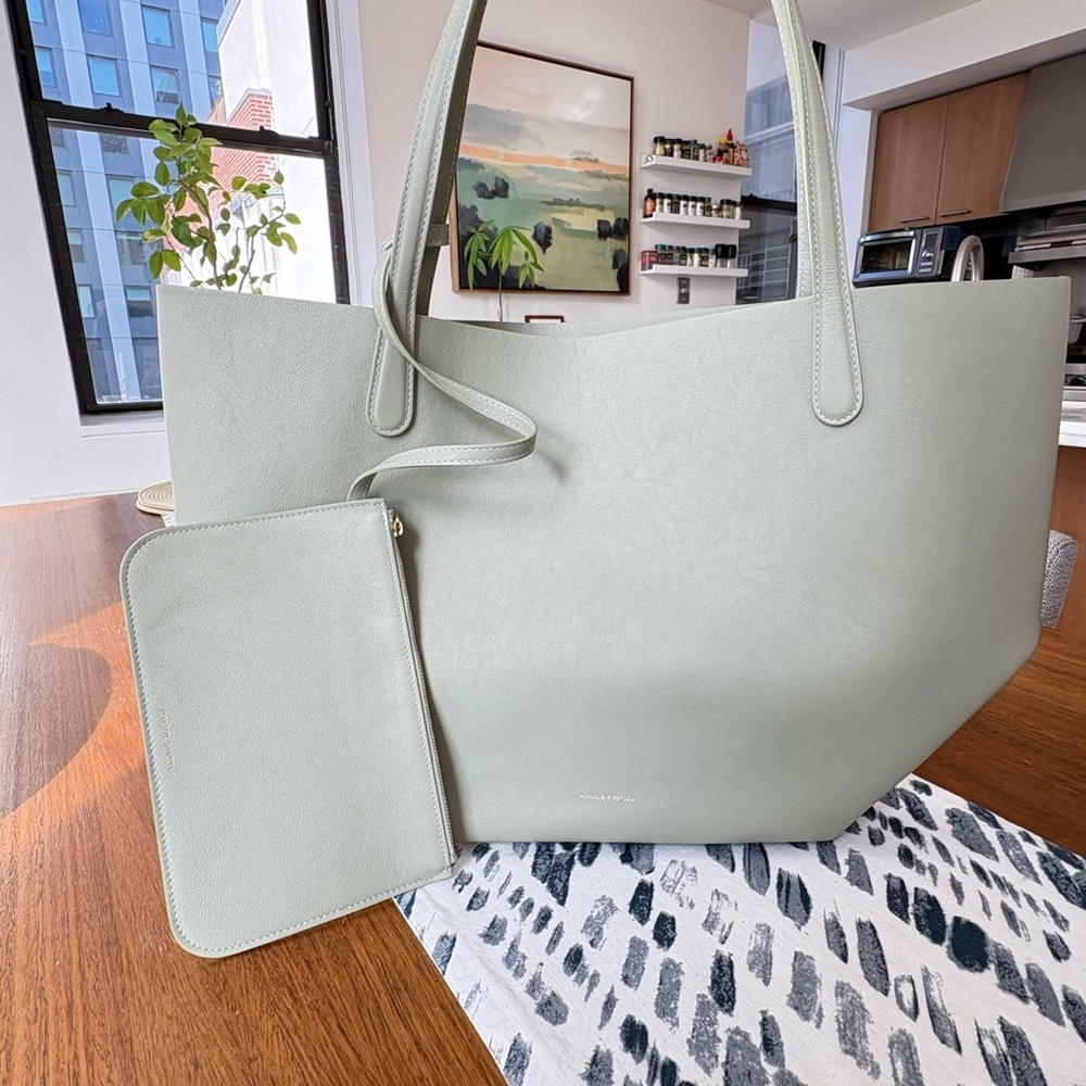 Mansur Gavriel Sage Green Soft Tote